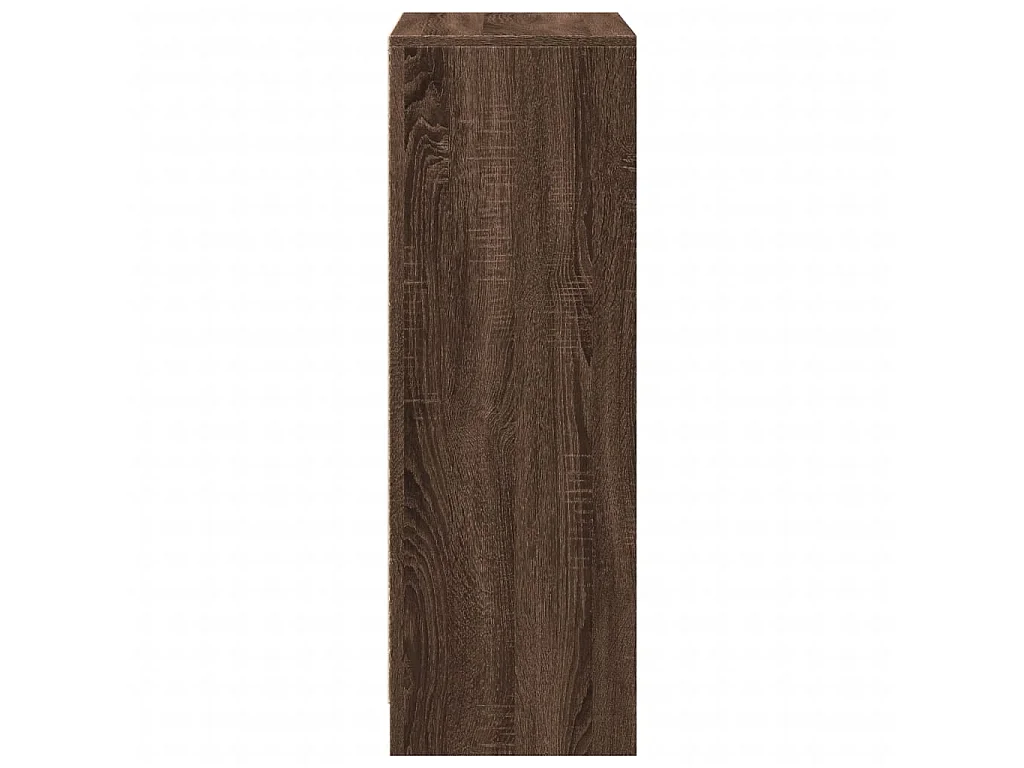 Buffet avec LED chêne marron 72x34x100 cm bois d'ingénierie