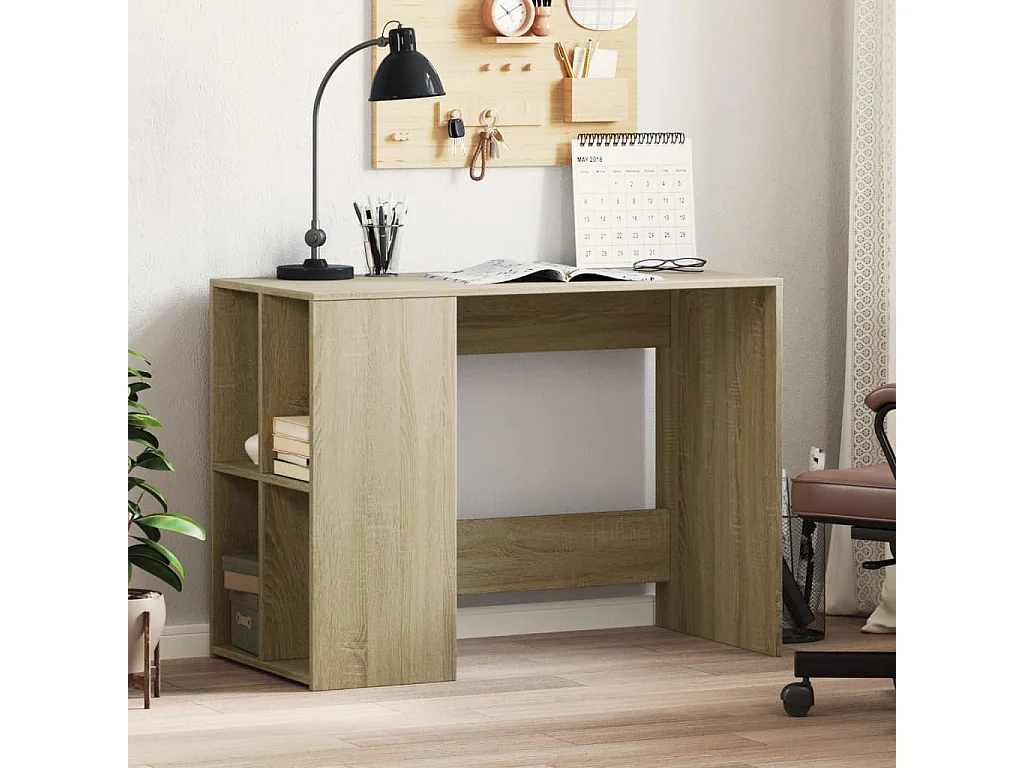 Bureau chêne sonoma 102x50x75 cm bois d'ingénierie