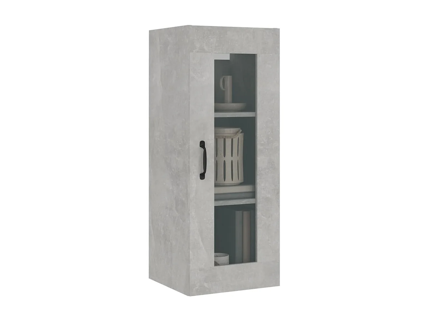Armoire murale suspendue Gris béton 34,5x34x90 cm