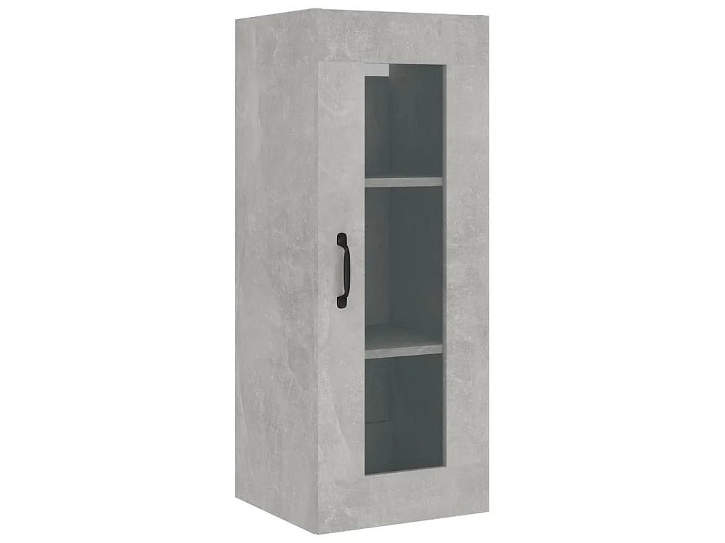 Armoire murale suspendue Gris béton 34,5x34x90 cm