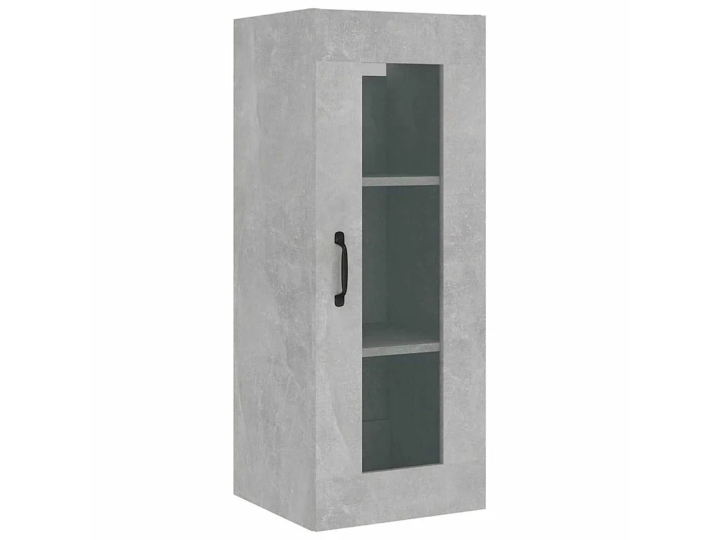 Armoire murale suspendue Gris béton 34,5x34x90 cm