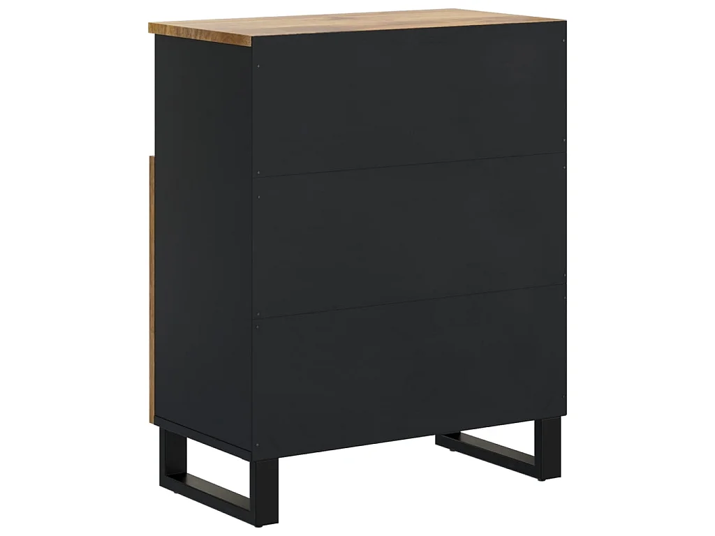 Buffet avec 2 portes 60x33x75 cm bois massif de manguier