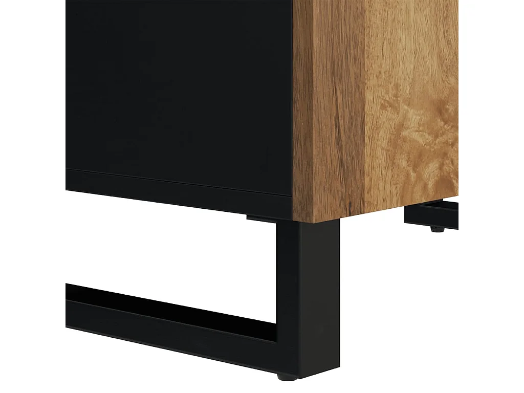 Buffet avec 2 portes 60x33x75 cm bois massif de manguier