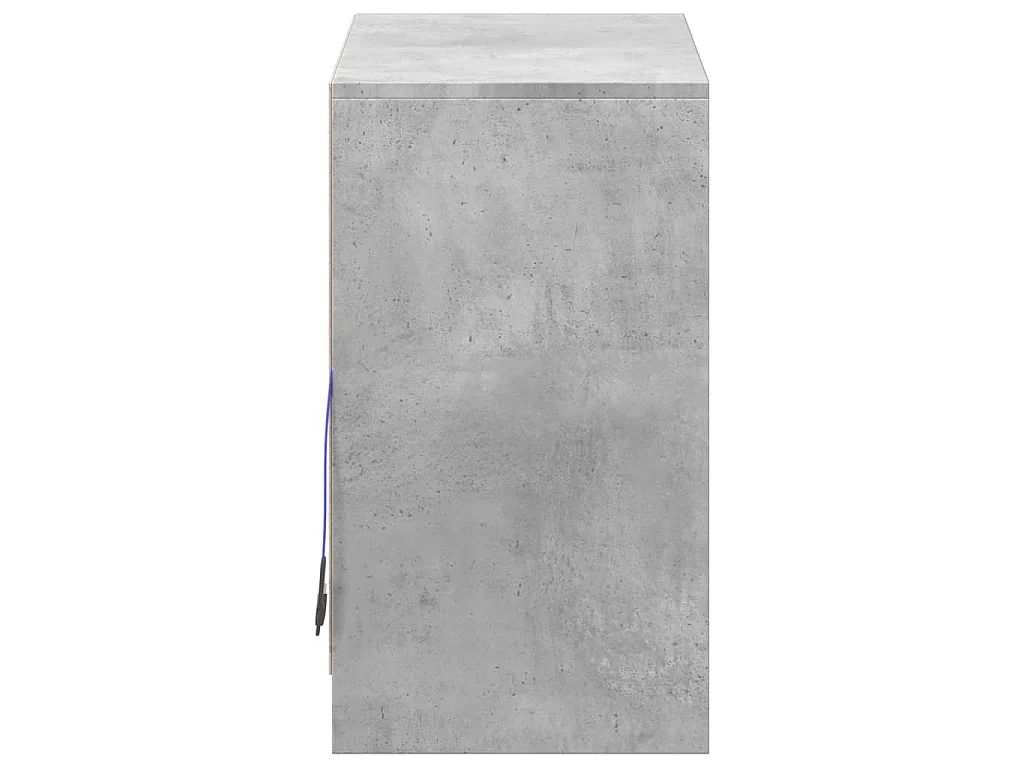 Dressoir met LED 72x34x61 cm bewerkt hout betongrijs