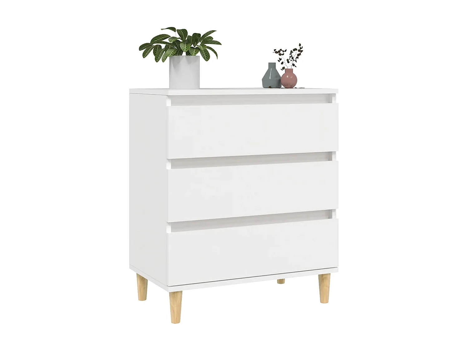 Buffet Blanc 60x35x70 cm Bois d'ingénierie
