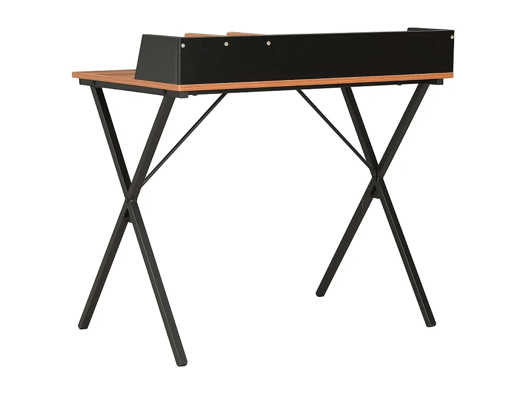 Secretária 80x50x84 cm preto e castanho