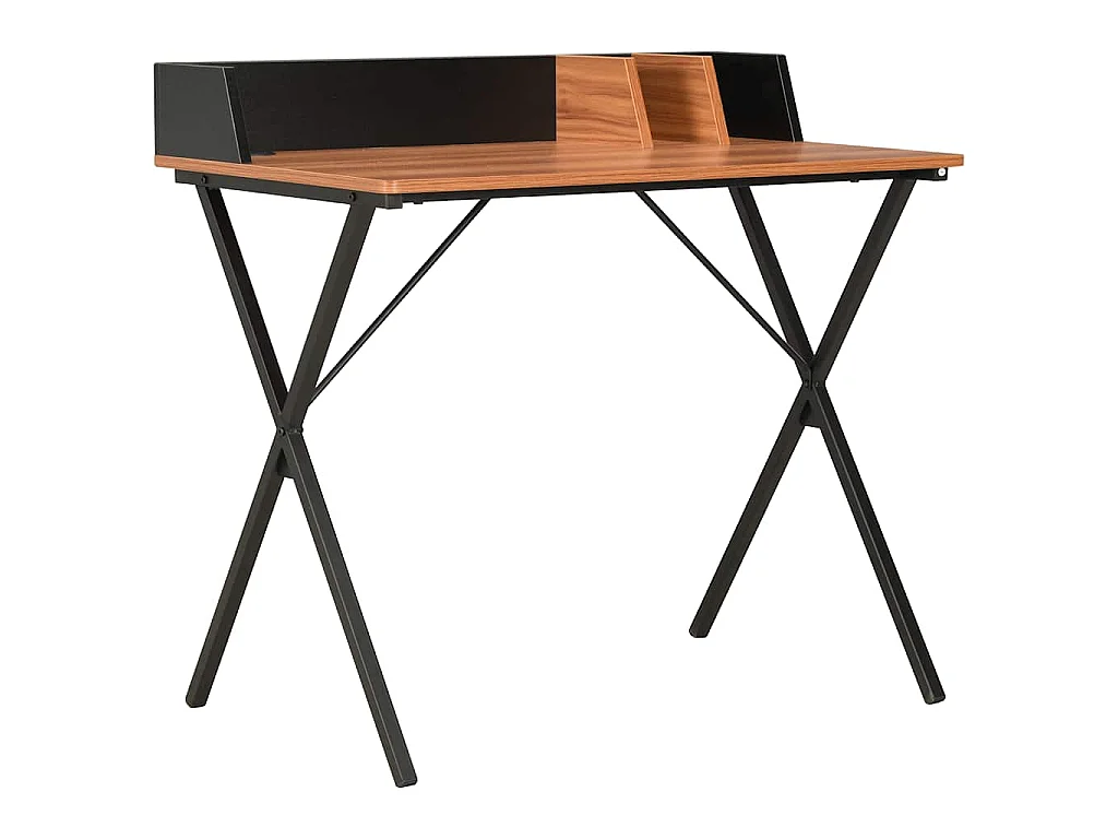 Bureau Noir et marron 80x50x84 cm
