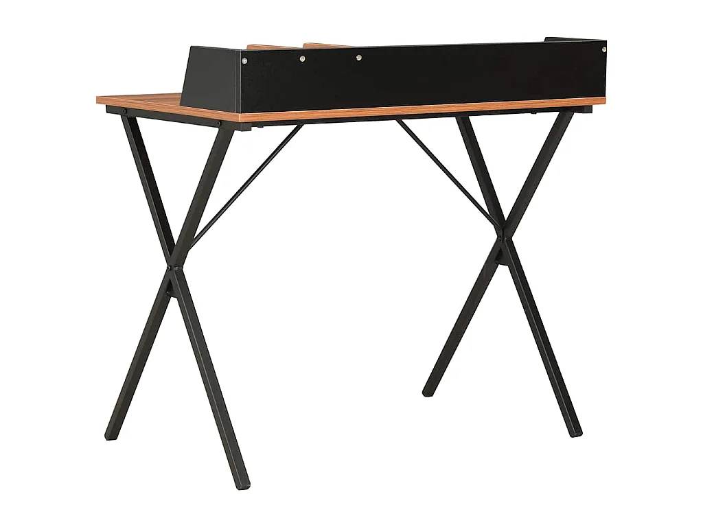 Bureau Noir et marron 80x50x84 cm