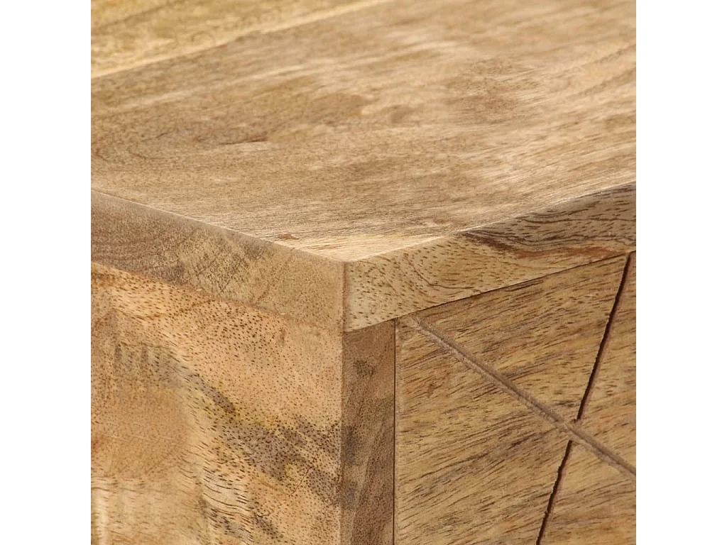 Bureau avec tiroirs Bois solide de manguier 110x50x76 cm