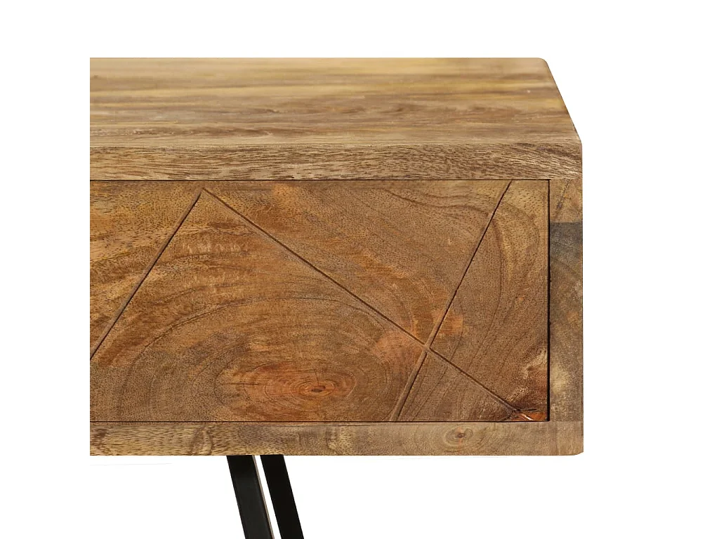 Bureau avec tiroirs Bois solide de manguier 110x50x76 cm