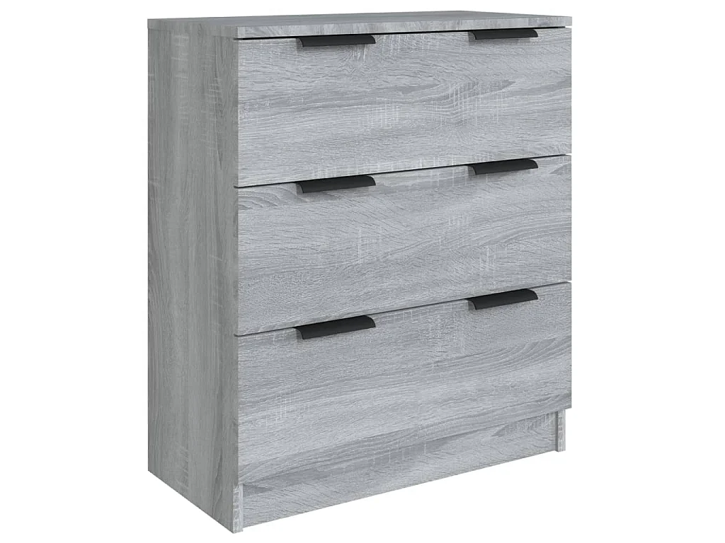 3-delige Dressoirs bewerkt hout grijs sonoma eikenkleurig