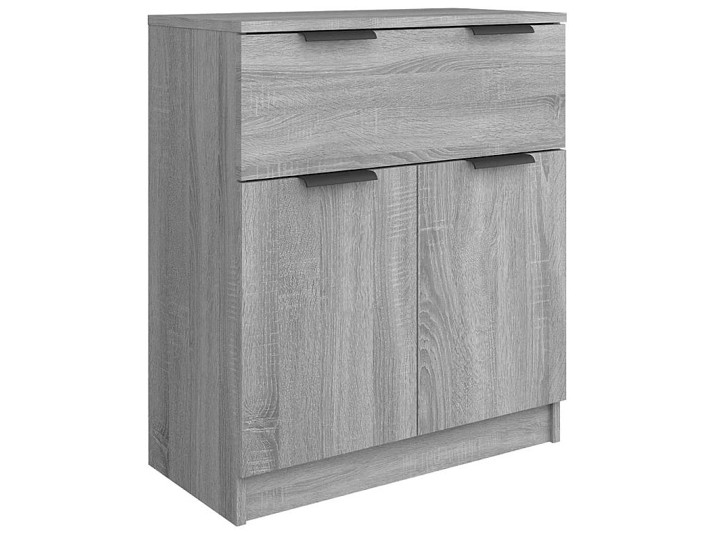 3-delige Dressoirs bewerkt hout grijs sonoma eikenkleurig