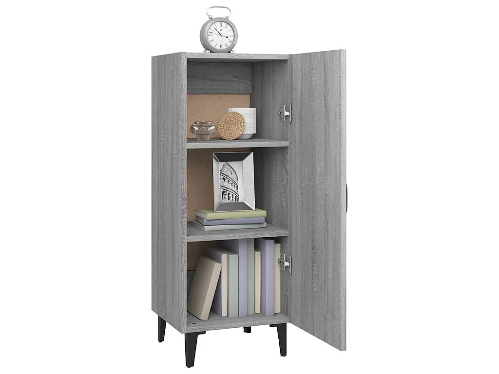 Credenza Grigio Sonoma 34,5x34x90 cm in Legno Multistrato