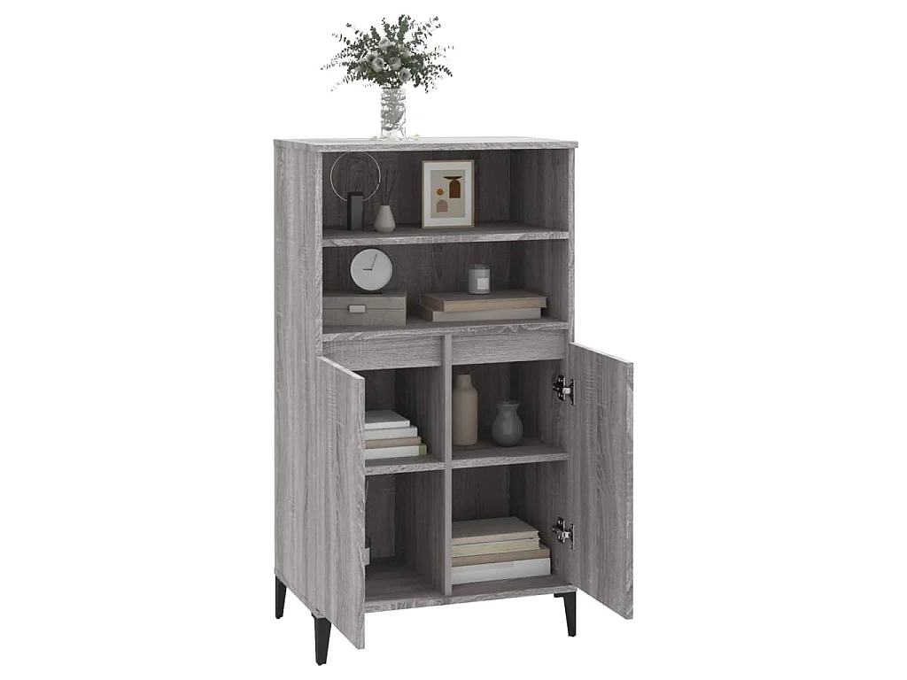 Buffet haut Sonoma gris 60x36x110 cm Bois d'ingénierie