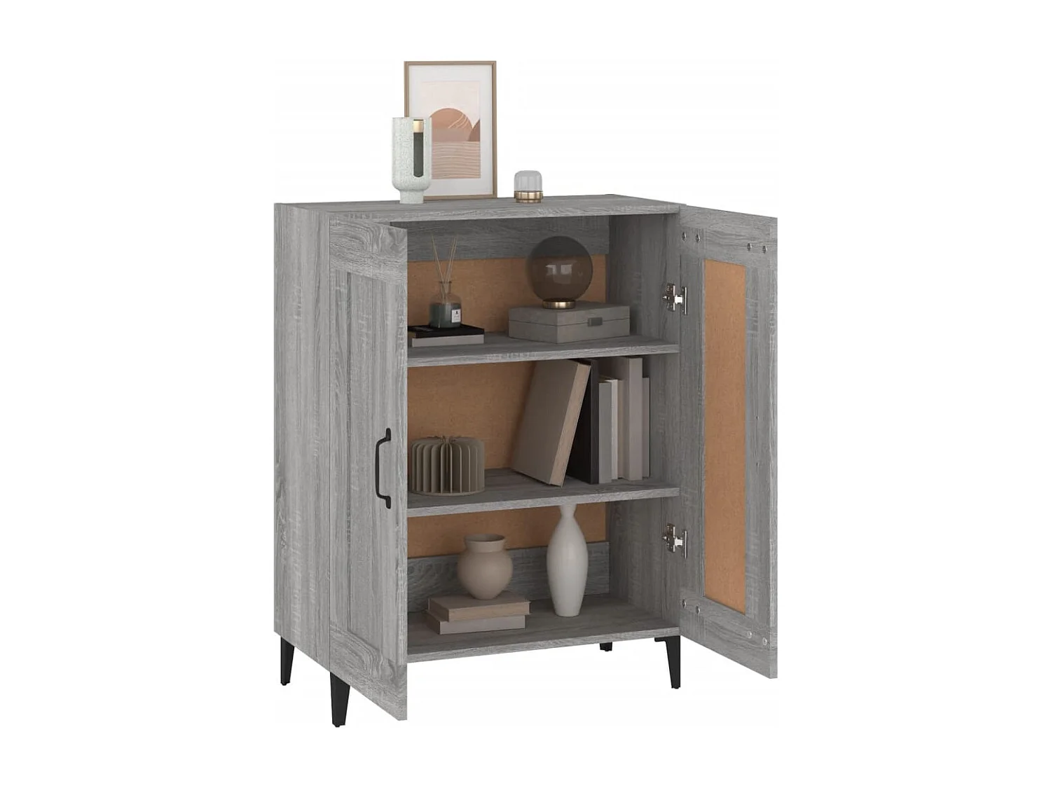 Buffet sonoma gris 69,5x34x90 cm bois d'ingénierie