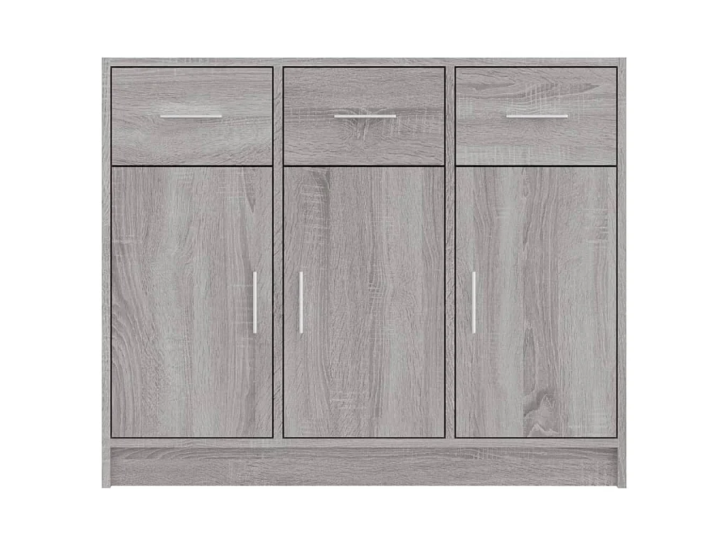 Buffet sonoma gris 91x28x75 cm bois d'ingénierie