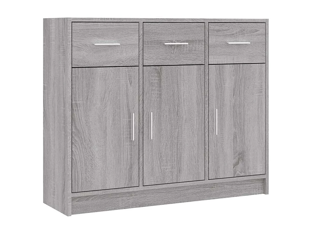 Buffet sonoma gris 91x28x75 cm bois d'ingénierie