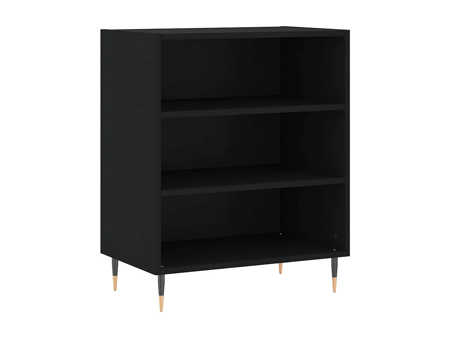 Buffet noir 57x35x70 cm bois d’ingénierie