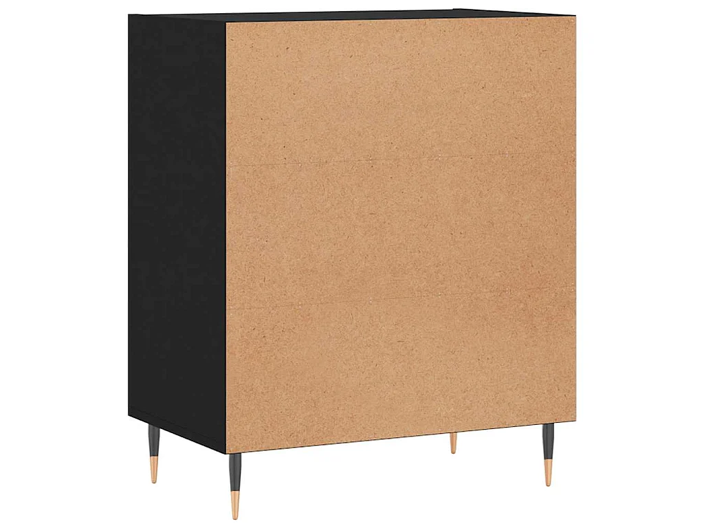 Buffet noir 57x35x70 cm bois d’ingénierie