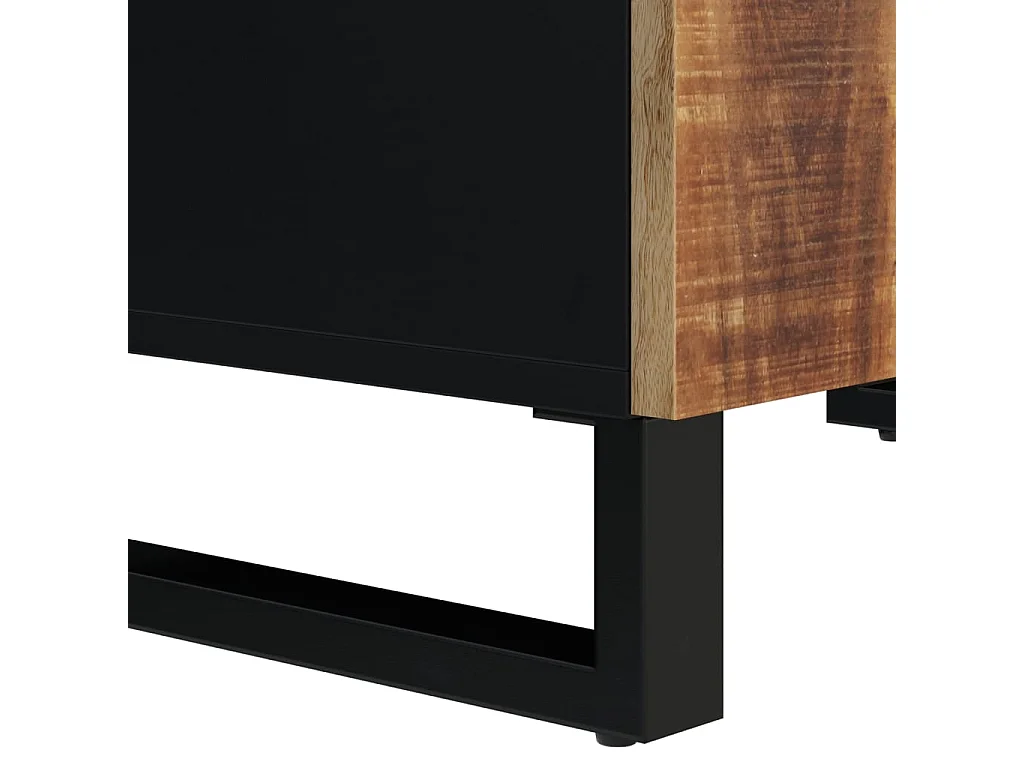 Credenza con 4 Ante 60x33x75 cm in Legno Massello di Mango