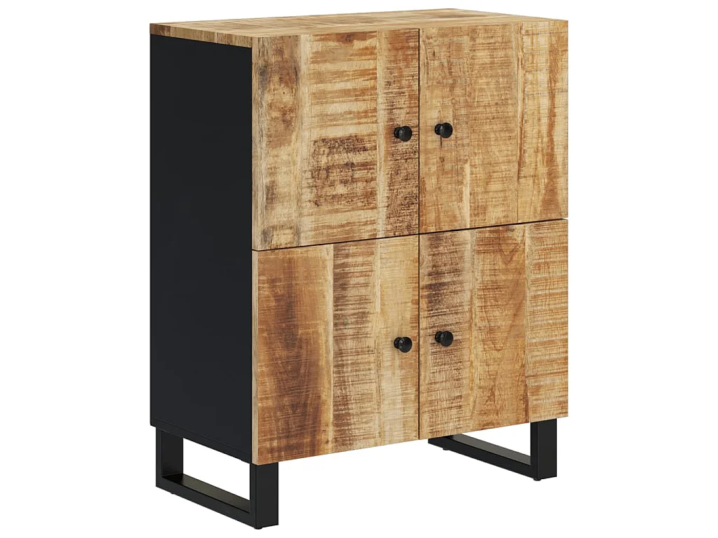 Sideboard mit 4 Türen 60x33x75 cm Massivholz Mango