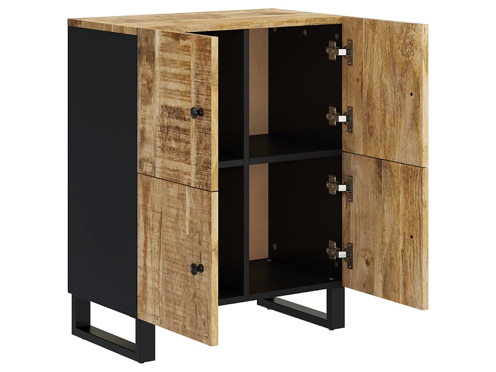 Sideboard mit 4 Türen 60x33x75 cm Massivholz Mango