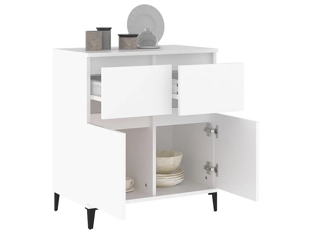 Buffet Blanc 60x35x70 cm Bois d'ingénierie