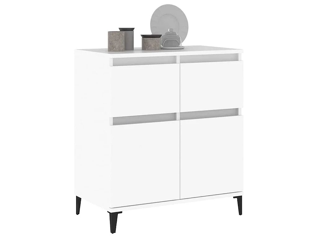 Dressoir 60x35x70 cm bewerkt hout wit