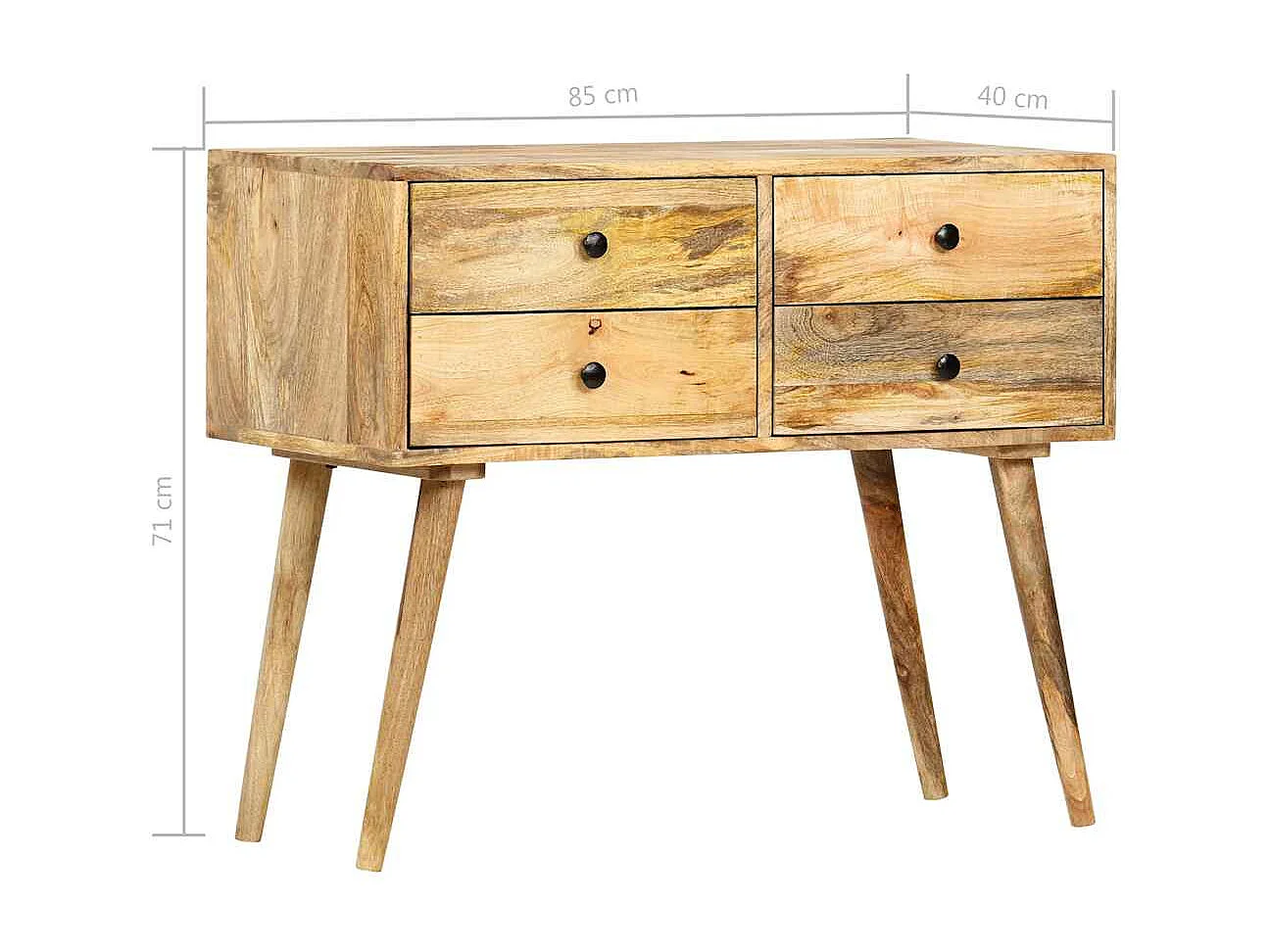 Sideboard 85 x 40 x 71 cm Massivholz Mango