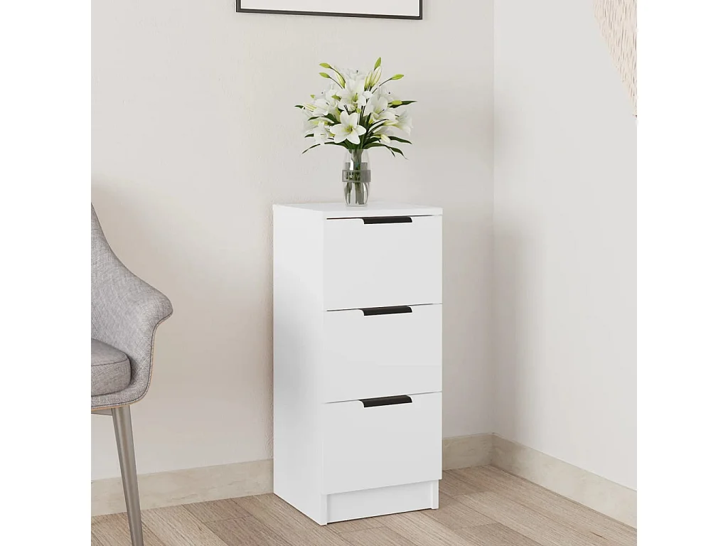 Buffet Blanc 30x30x70 cm Bois d'ingénierie