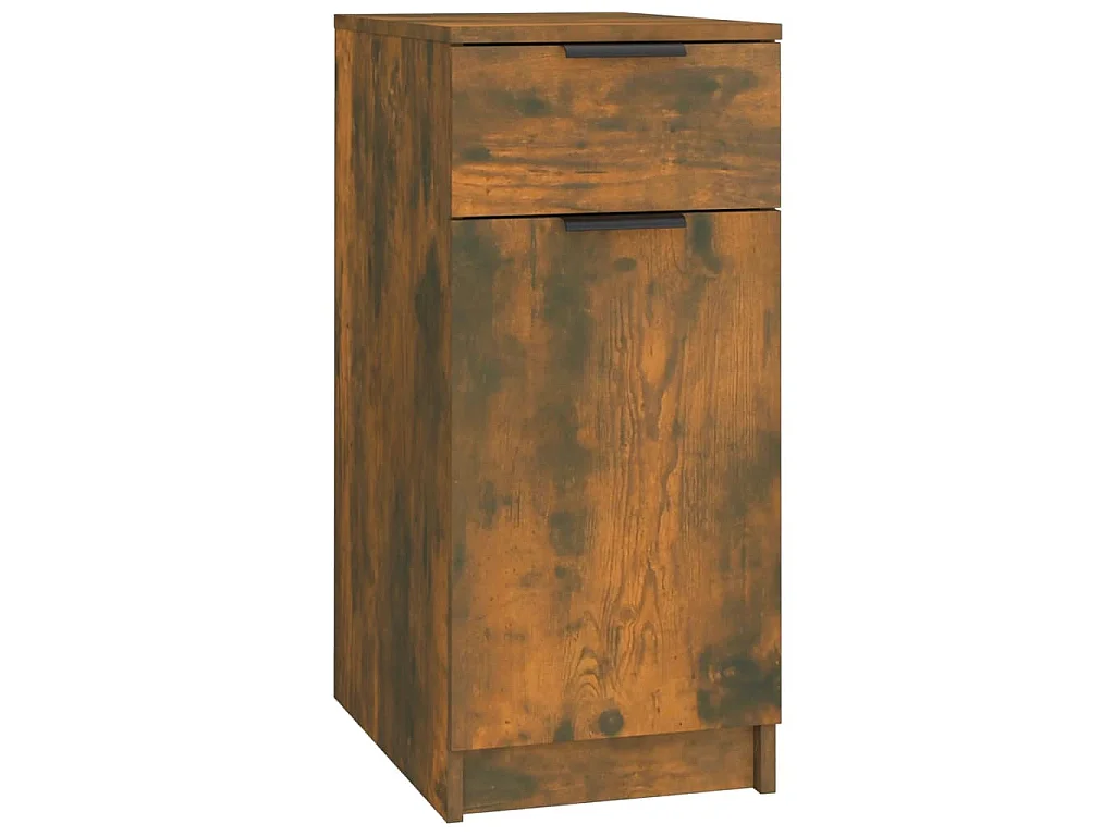 Bureaukast 33,5x50x75 cm bewerkt hout gerookt eikenkleurig