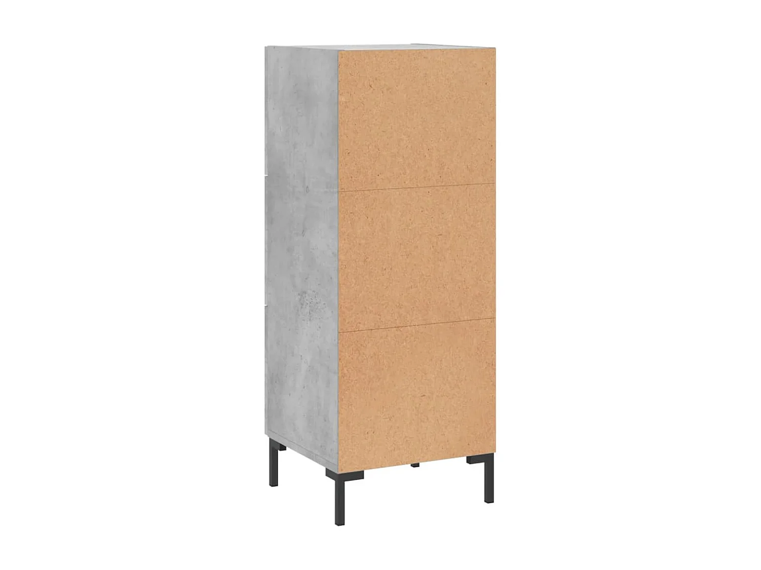 Dressoir 34,5x34x90 cm bewerkt hout betongrijs
