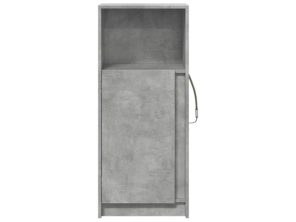 LED-Sideboard Betongrau 42,5x34x100 cm Holzwerkstoff