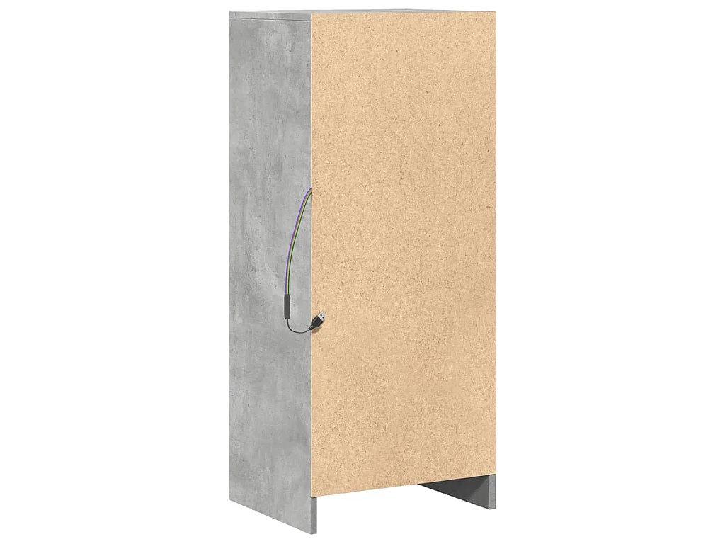 LED-Sideboard Betongrau 42,5x34x100 cm Holzwerkstoff
