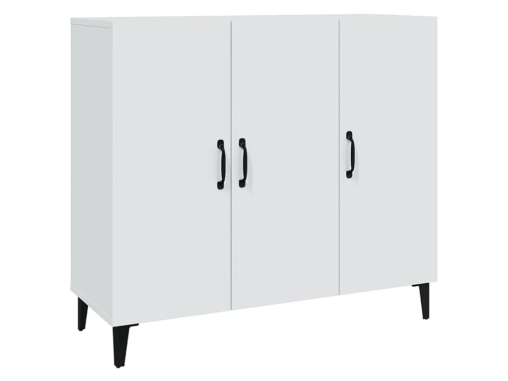 Buffet blanc 90x34x80 cm bois d'ingénierie