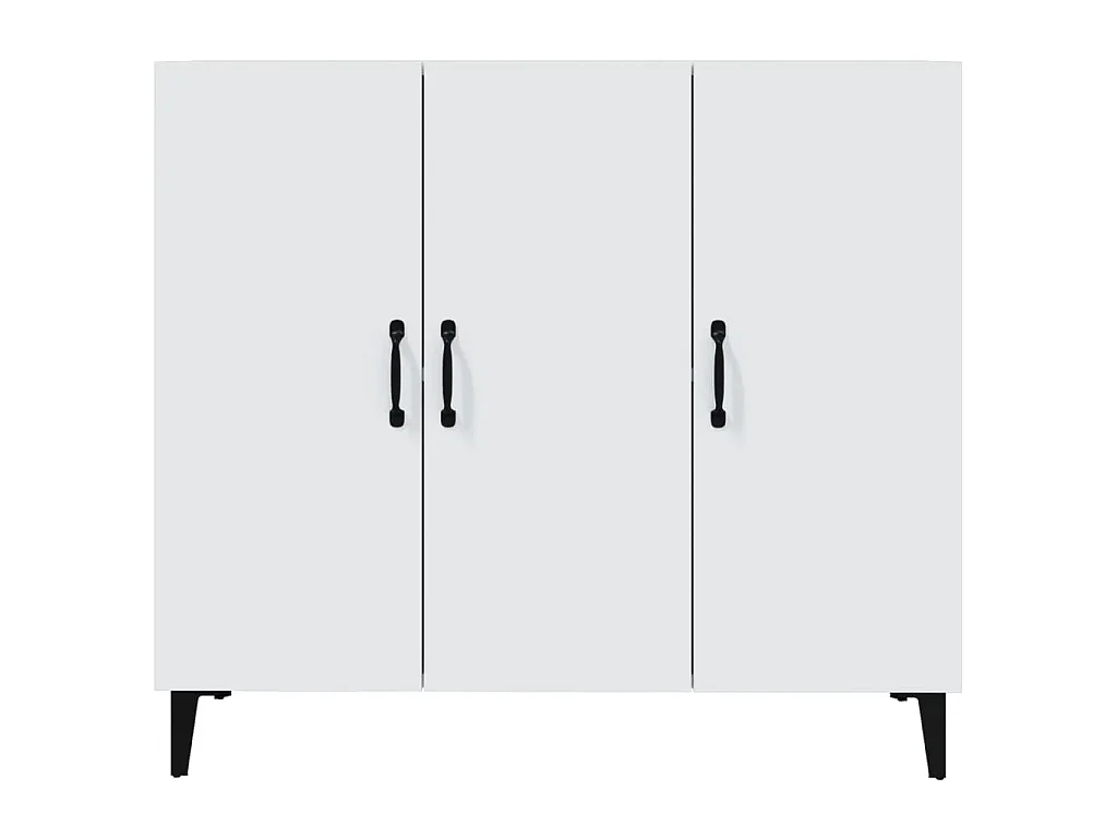 Buffet blanc 90x34x80 cm bois d'ingénierie