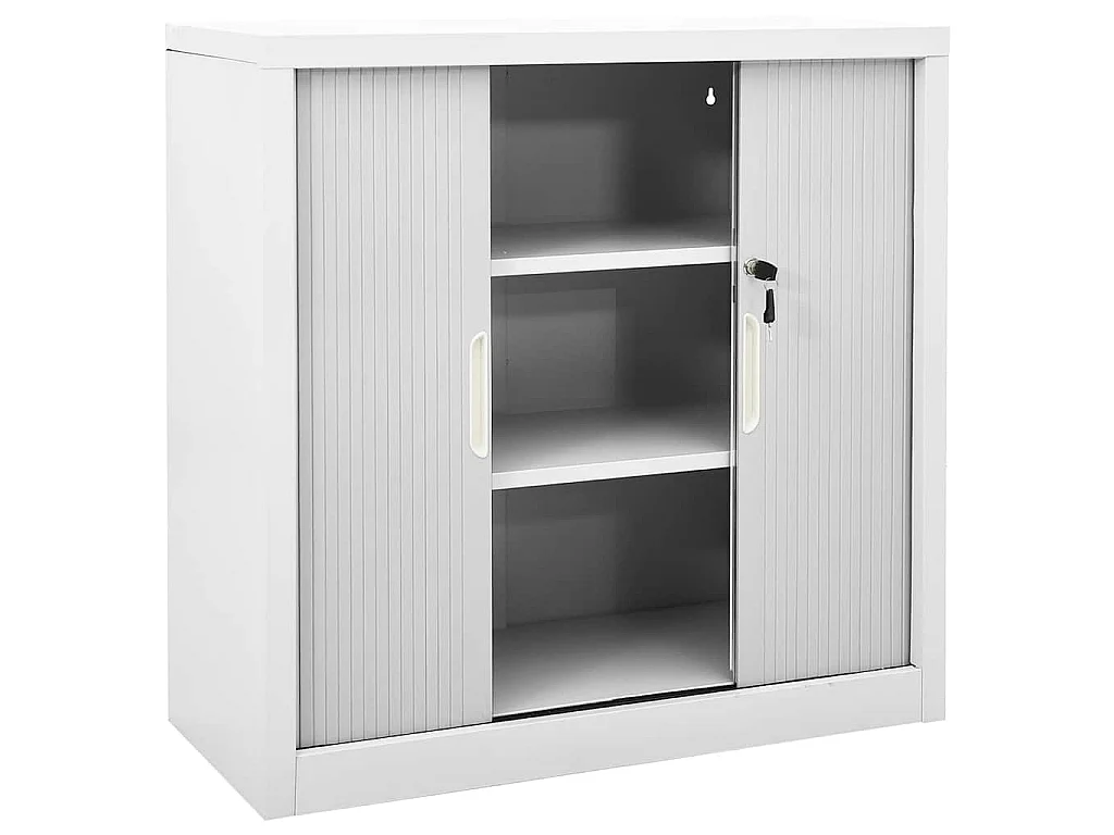 Schiebetürenschrank Grau 90x40x90 cm Stahl