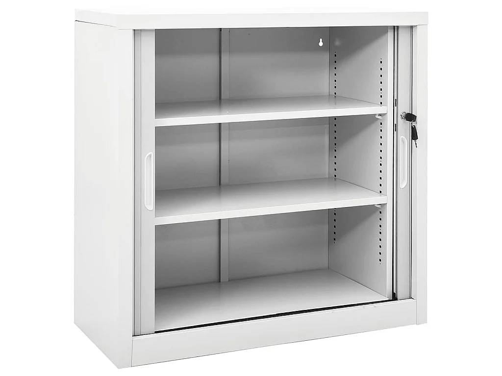 Schiebetürenschrank Grau 90x40x90 cm Stahl