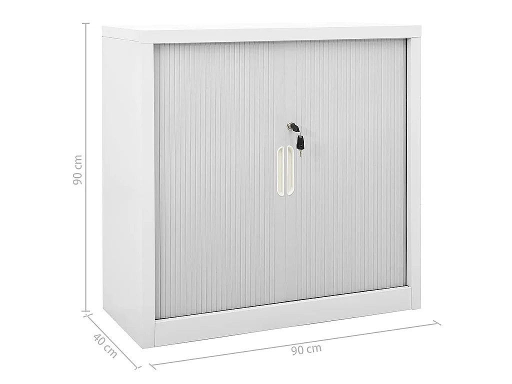 Schiebetürenschrank Grau 90x40x90 cm Stahl