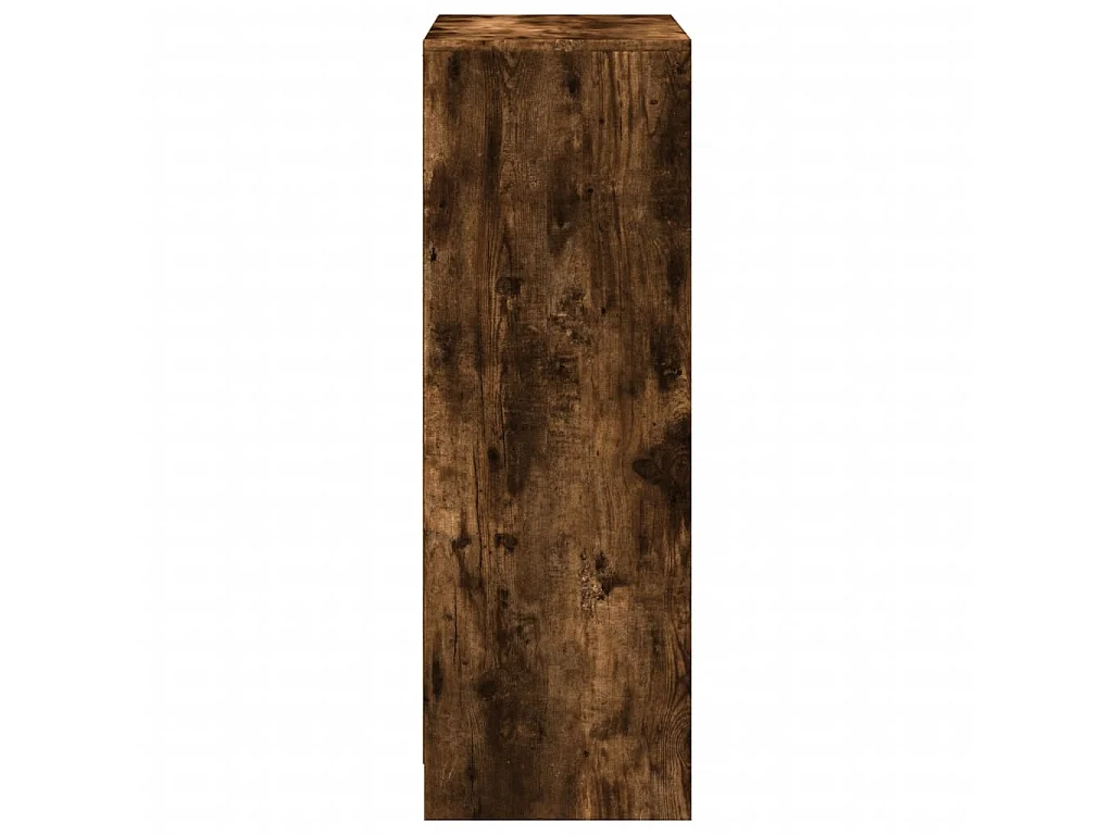 Buffet avec LED chêne fumé 72x34x100 cm bois d'ingénierie