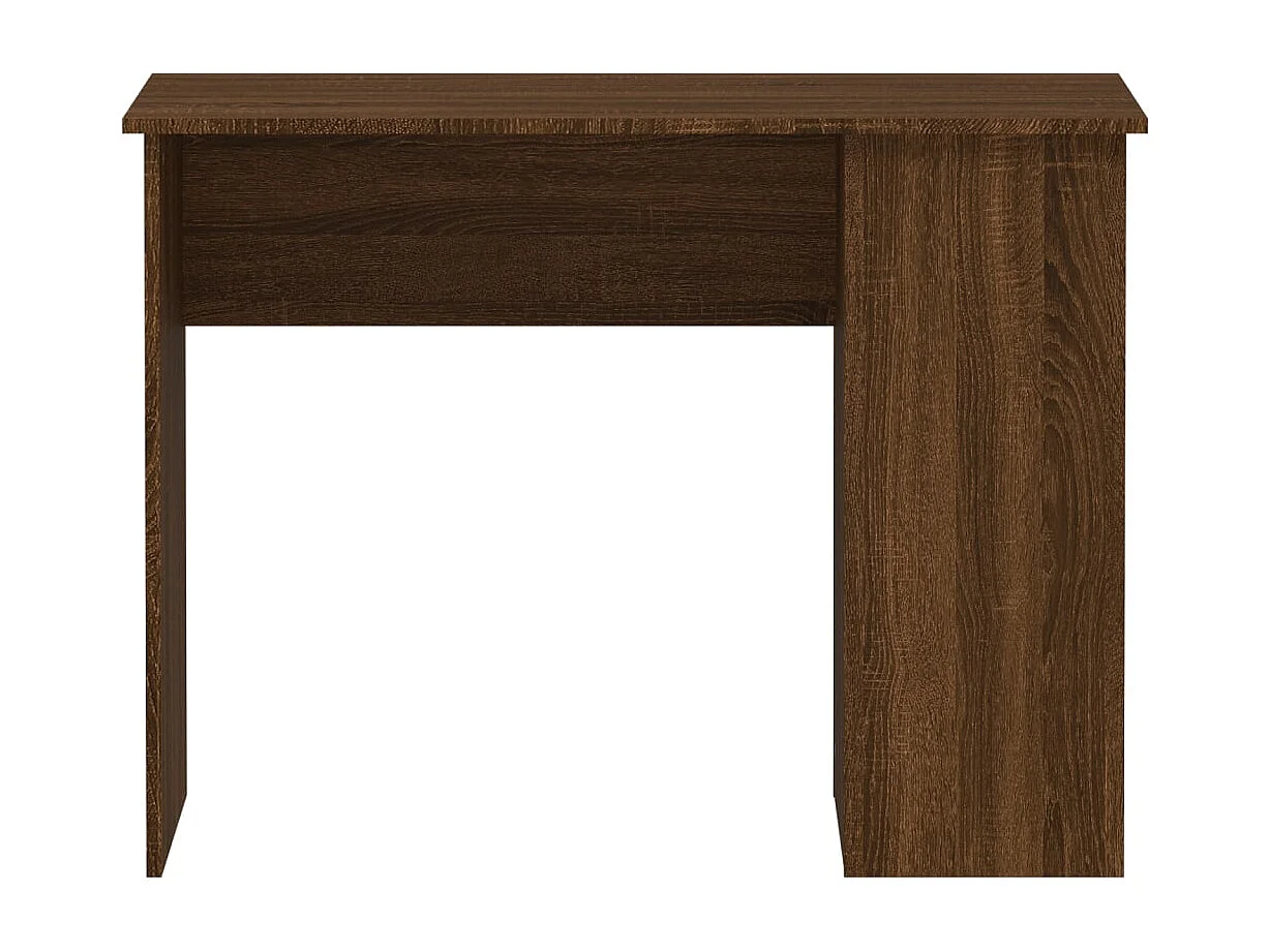 Bureau chêne marron 100x55x75 cm bois d'ingénierie