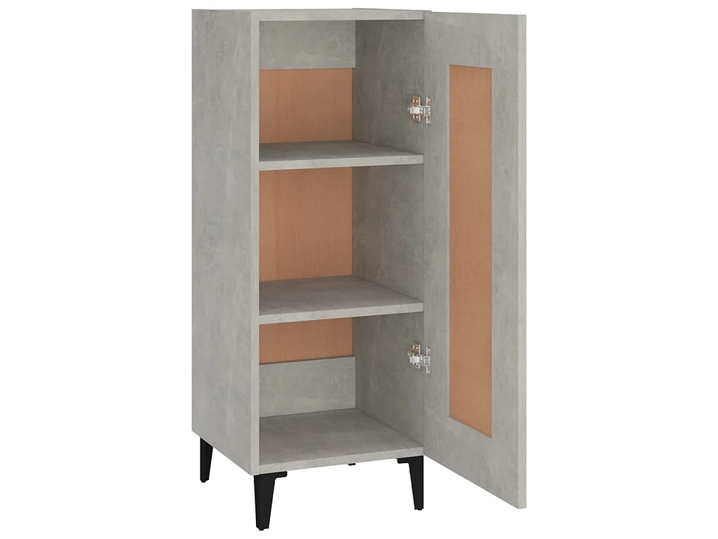 Buffet Gris béton 34,5x34x90 cm Bois d'ingénierie