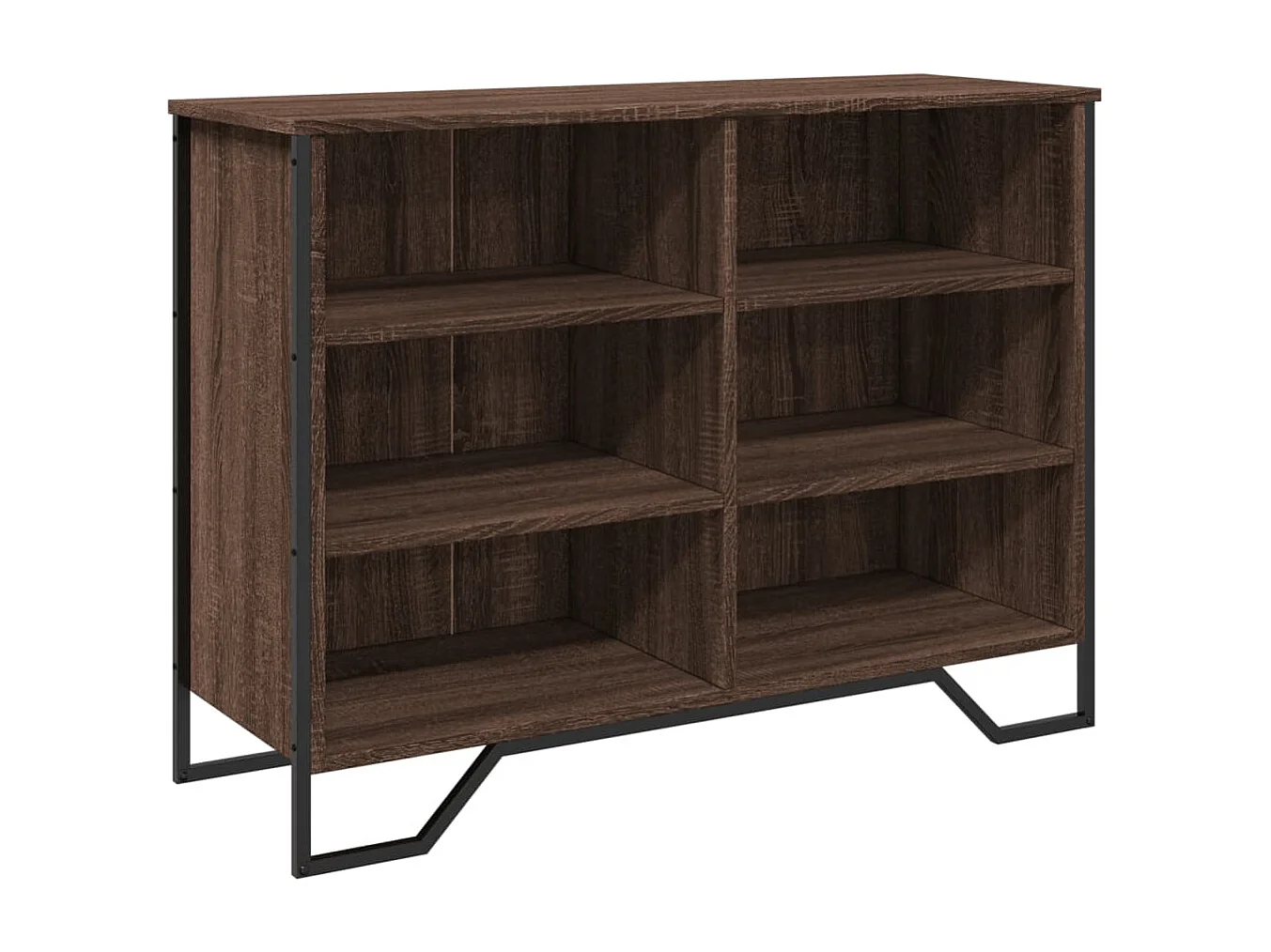 Dressoir 101x35,5x74,5 cm bewerkt hout bruin eikenkleur