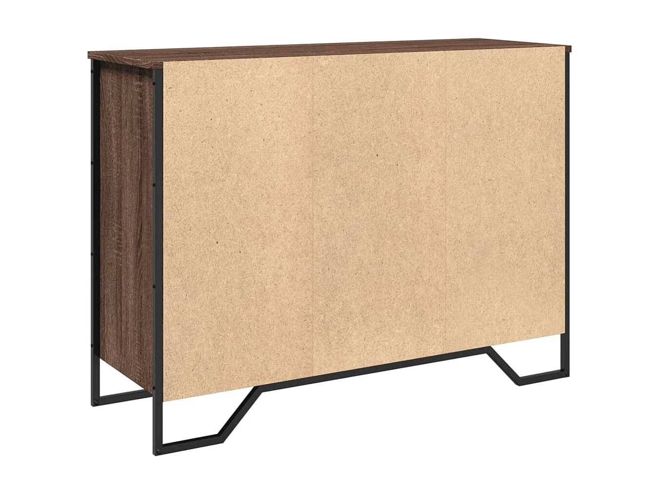 Dressoir 101x35,5x74,5 cm bewerkt hout bruin eikenkleur