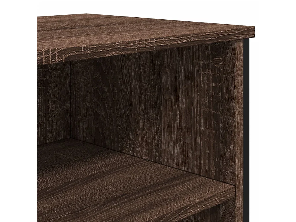 Dressoir 101x35,5x74,5 cm bewerkt hout bruin eikenkleur