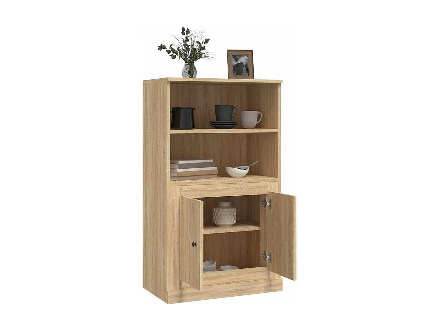Highboard Sonoma-Eiche 60x35,5x103,5 cm Holzwerkstoff