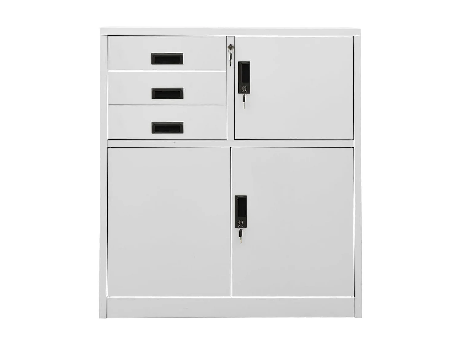 Armoire de bureau Gris clair 90x40x102 cm Acier