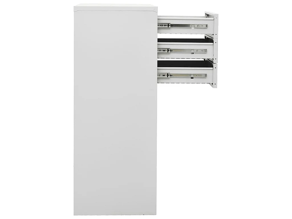 Armadio per Ufficio Grigio Chiaro 90x40x102 cm in Acciaio