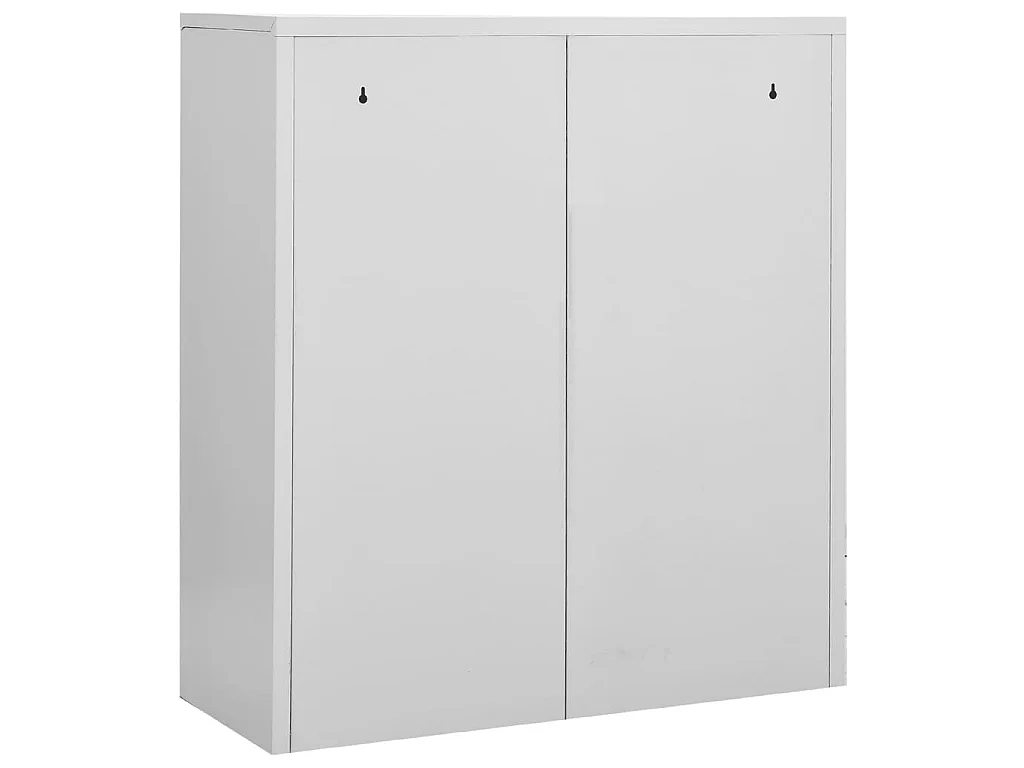 Armadio per Ufficio Grigio Chiaro 90x40x102 cm in Acciaio