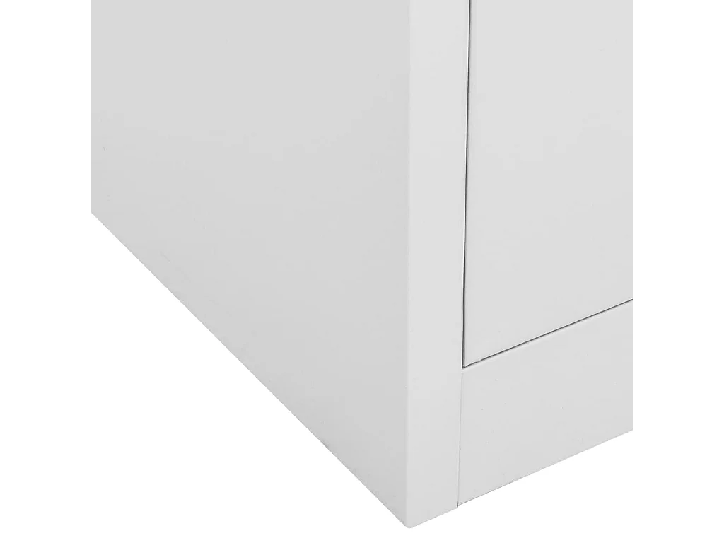 Armadio per Ufficio Grigio Chiaro 90x40x102 cm in Acciaio